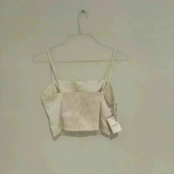 Sunday Best Shimmer Silky Smooth White Thin String Top New With Tags - Picture 3 of 3